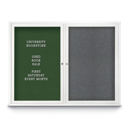 United Visual Products Corkboard, 48"x36", Surf/White UV404PLUS-WHITE-SURF